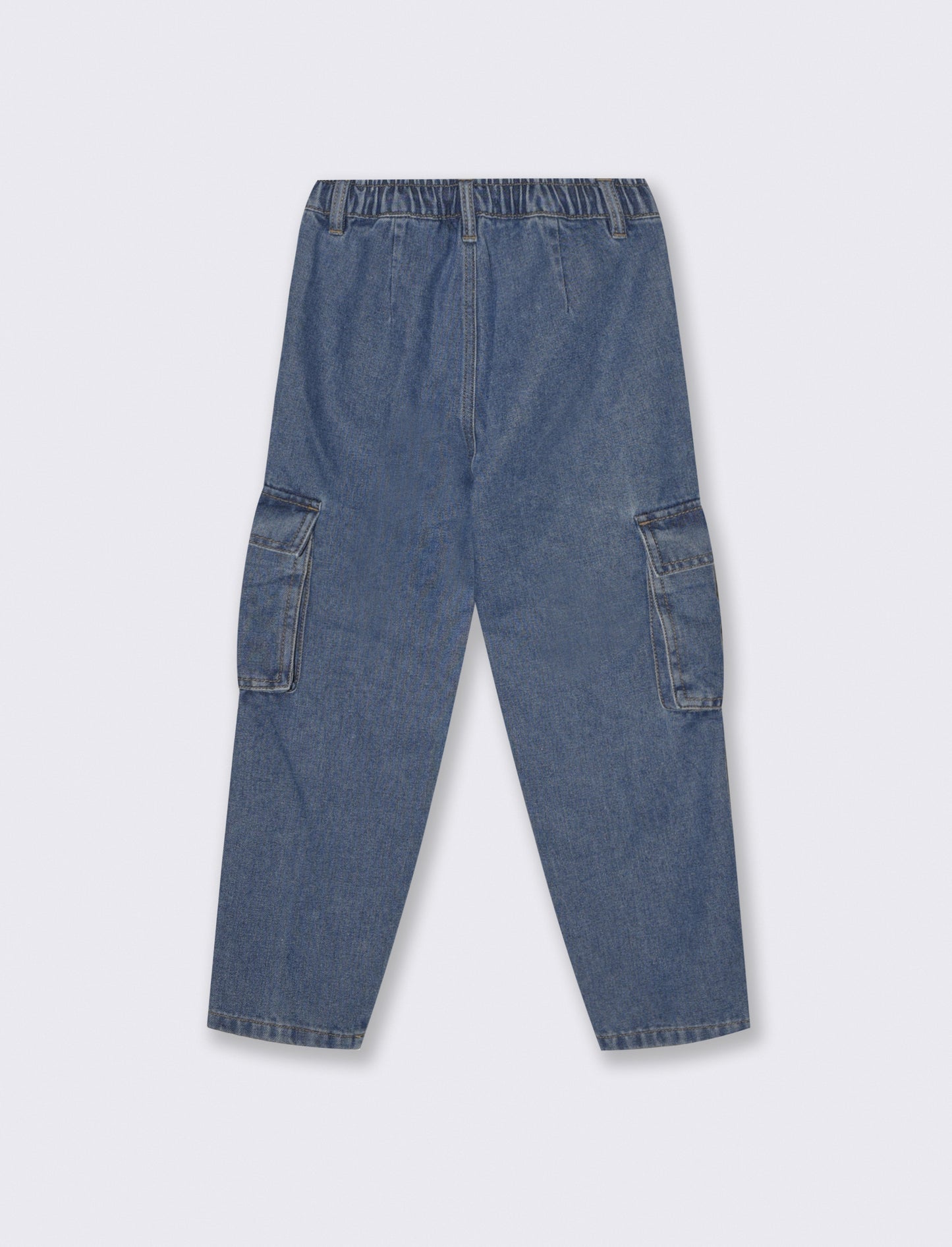 Jeans cargo in cotone per bimbi stylish - Denim