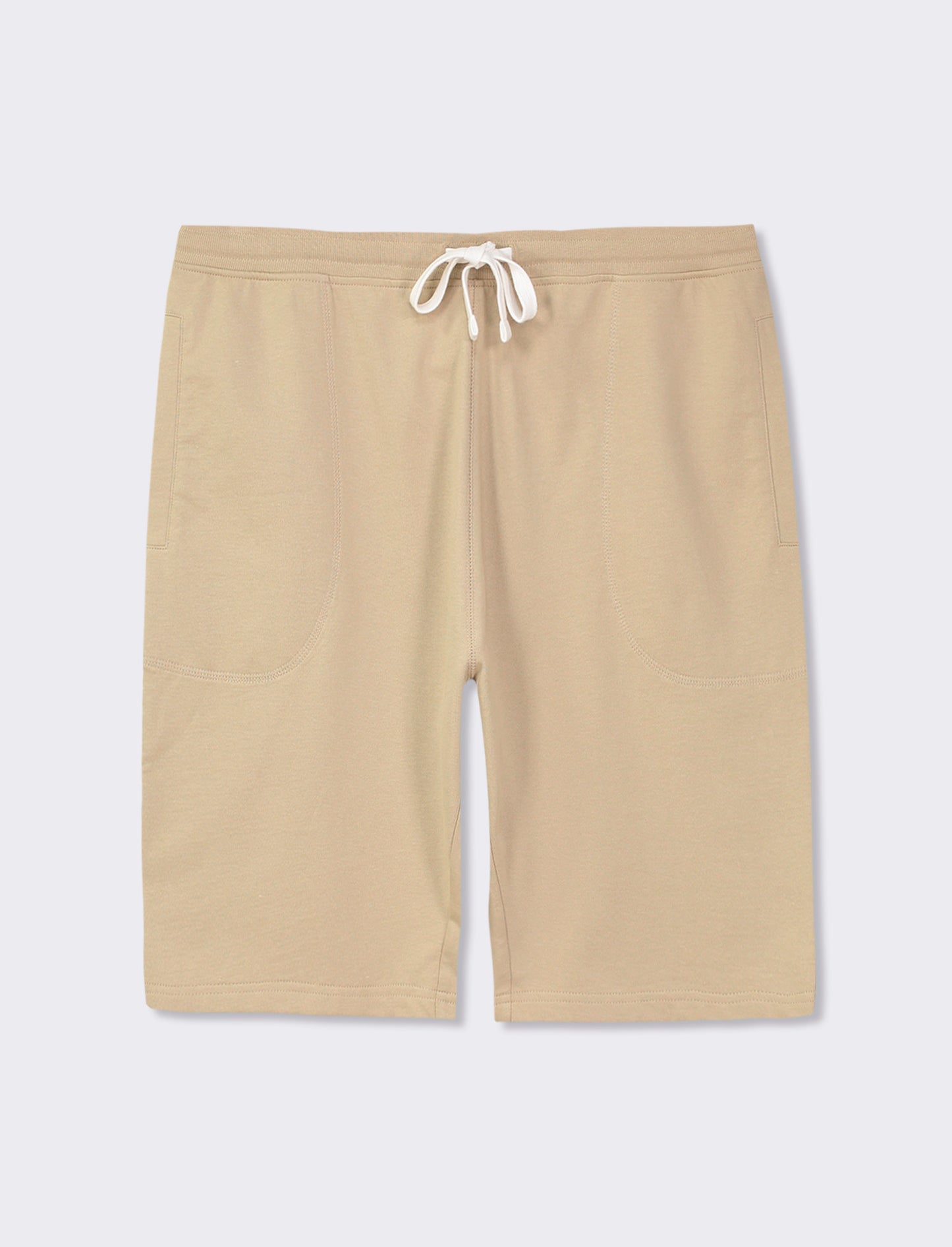 Bermuda in felpa con vita jogger - Beige