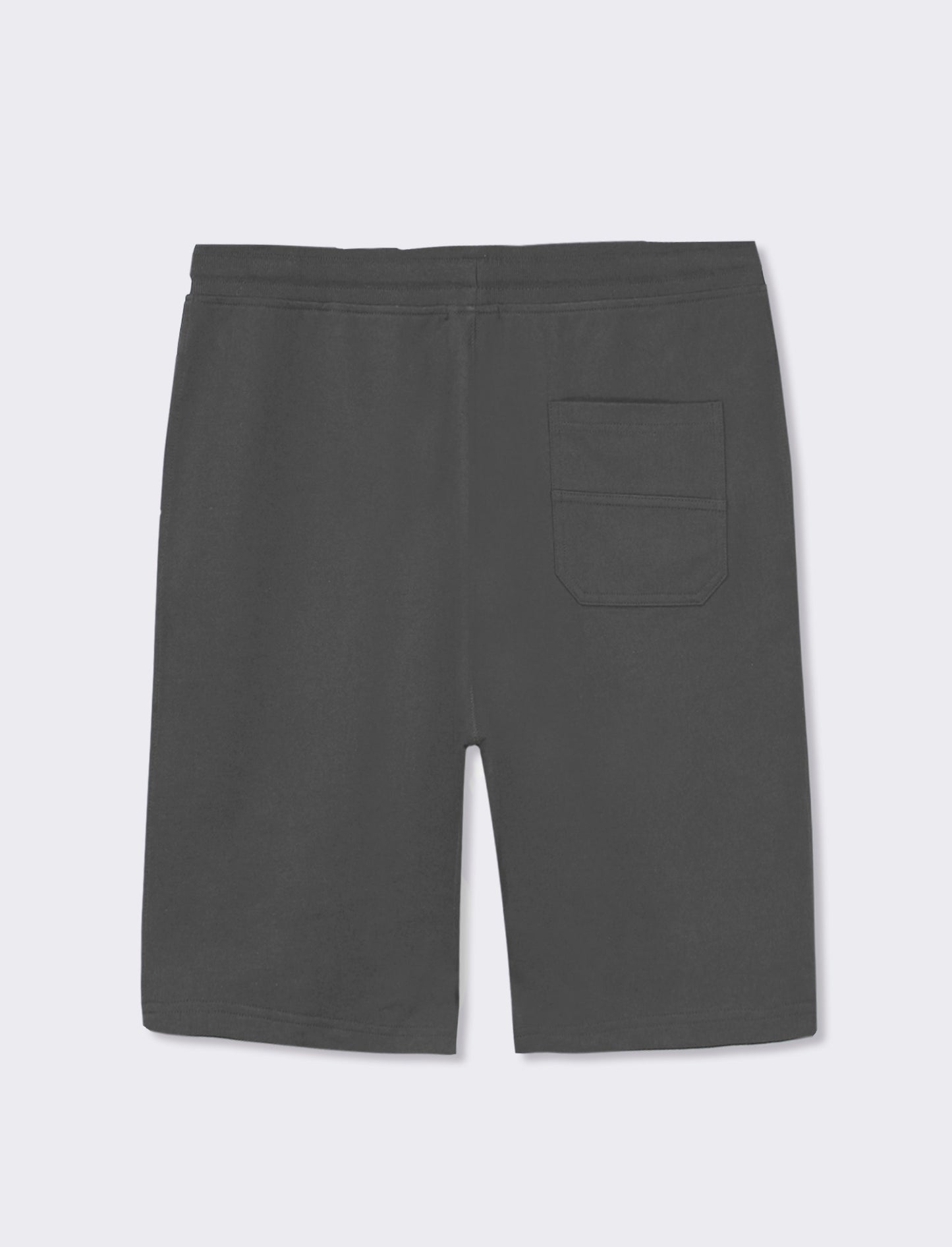 Jogger Waist Elastic Bermuda with Overlock Stitching - Grey