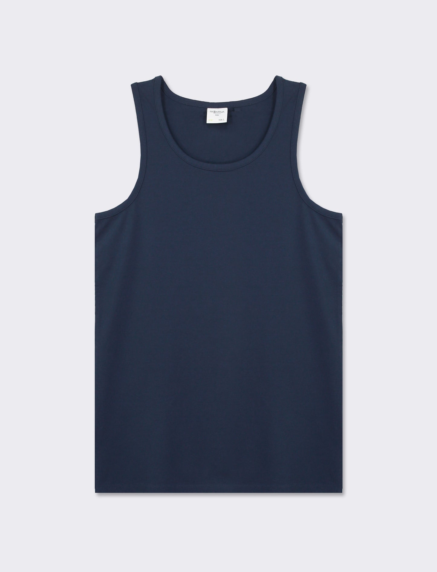 Cotton Stretch Slim Fit Tank Top - Blue