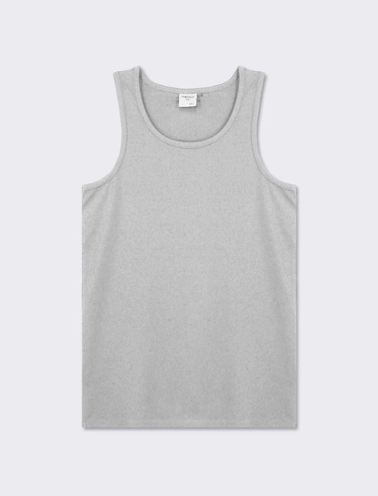 Cotton Stretch Slim Fit Tank Top - Grey