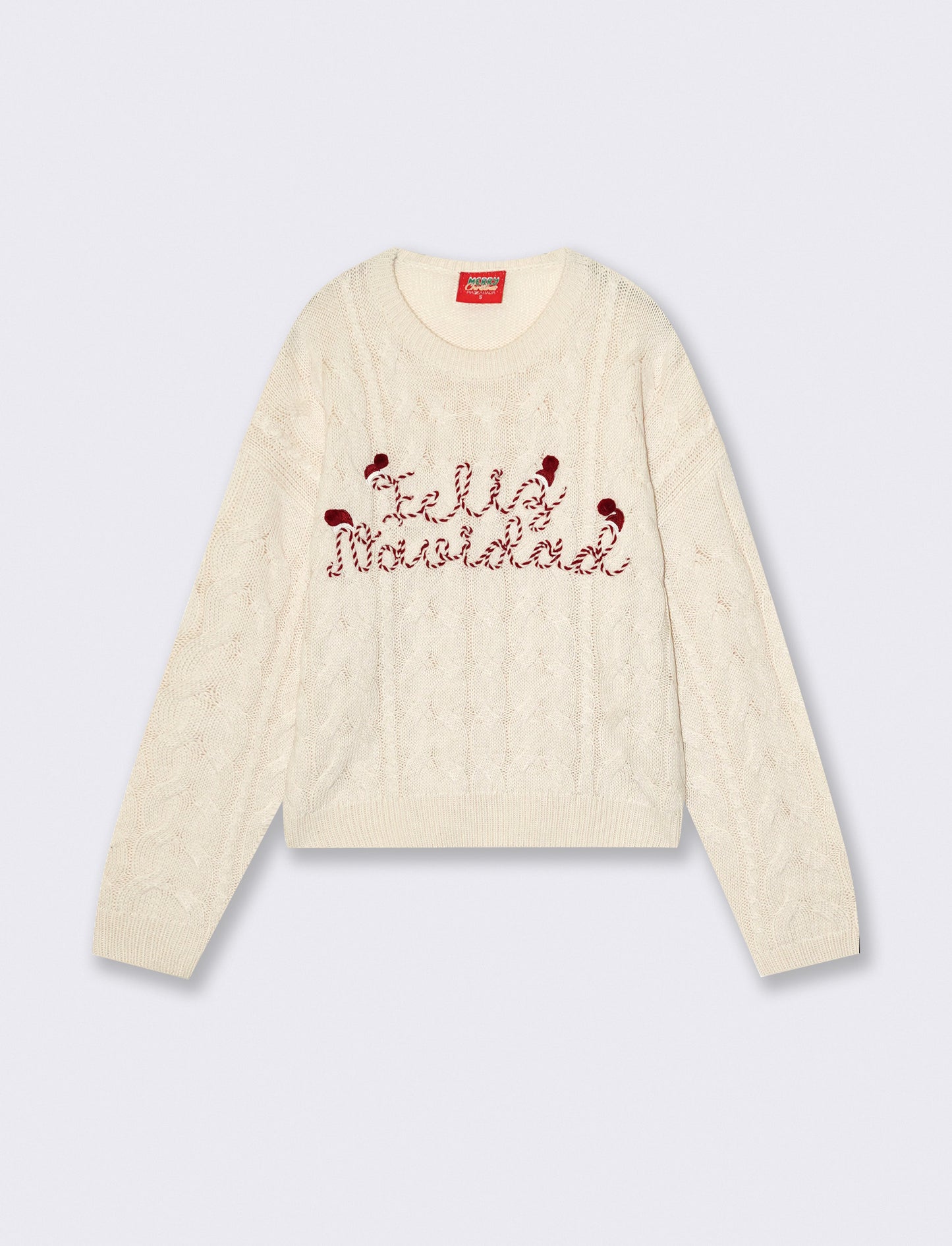 Long sleeve top with elegant embroidery - Beige