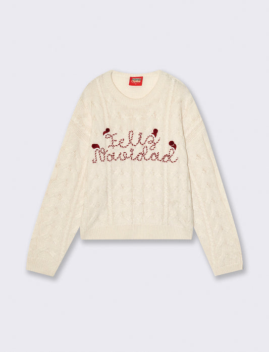 Long sleeve top with elegant embroidery - Beige