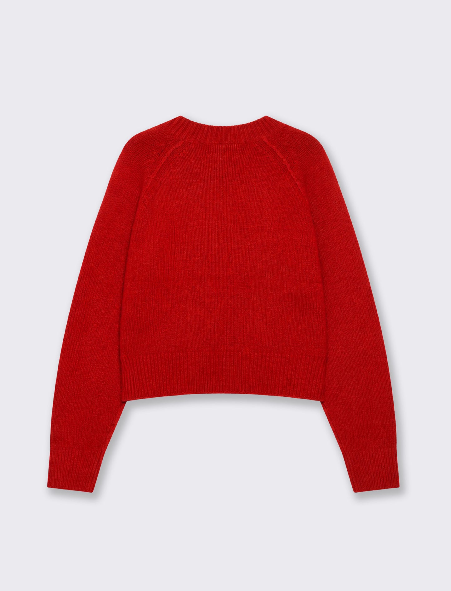 Pullover crop con stampa originale - Rosso