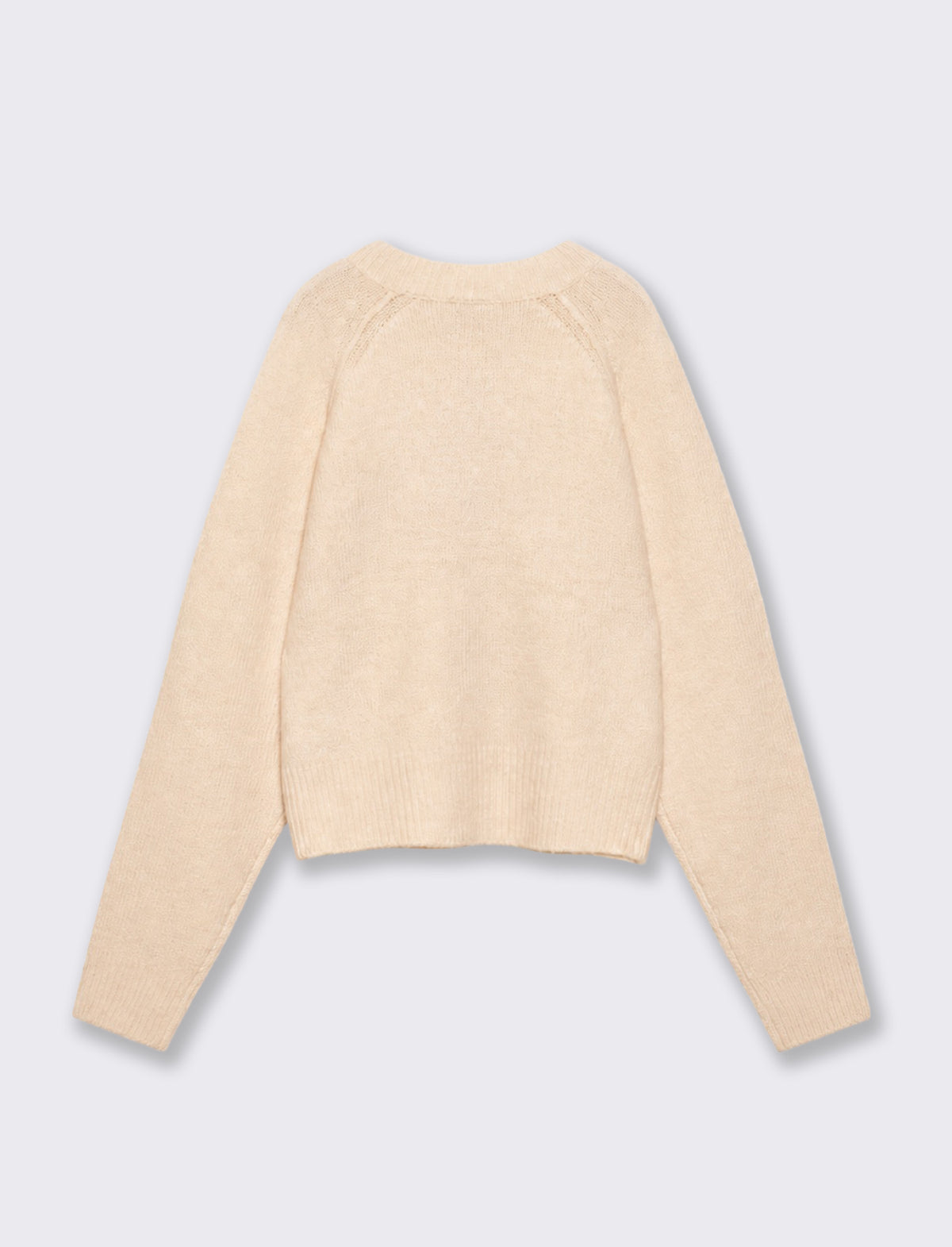 Pullover crop con stampa originale - Avorio