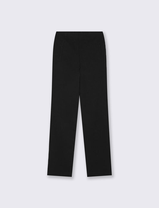 Pantalone skinny a vita alta flare - Nero