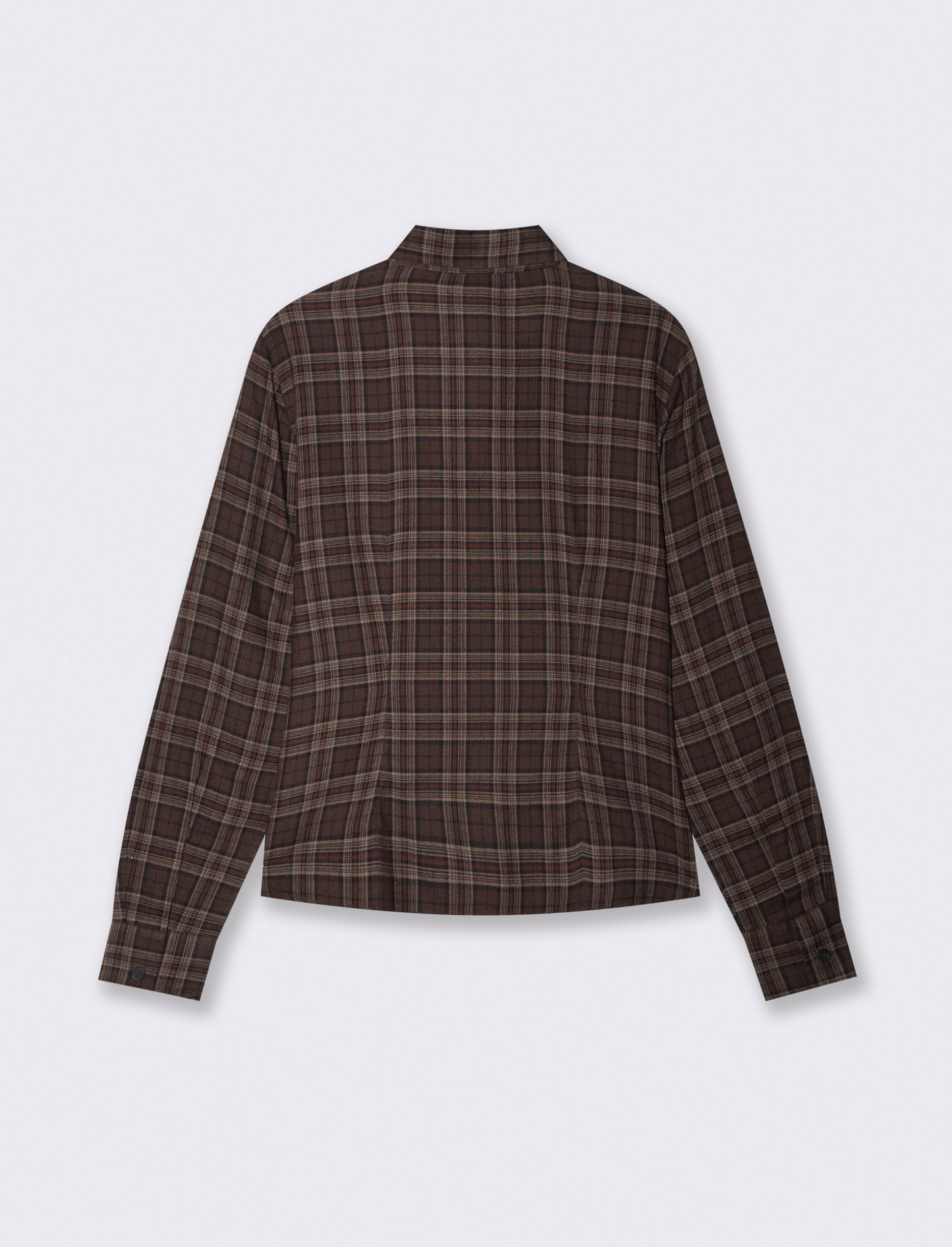 Camicia a quadri manica lunga slim - var 1