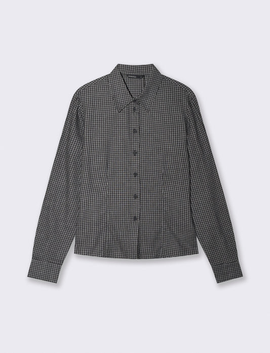 Camicia a quadri manica lunga slim - var 2