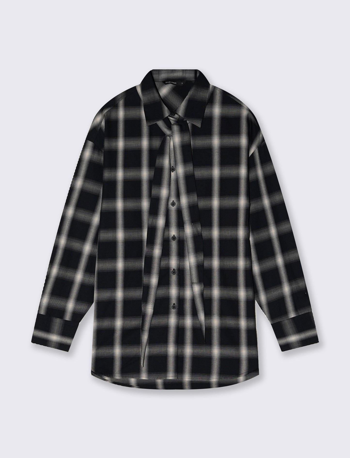 Cotton shirt with neck tie - 