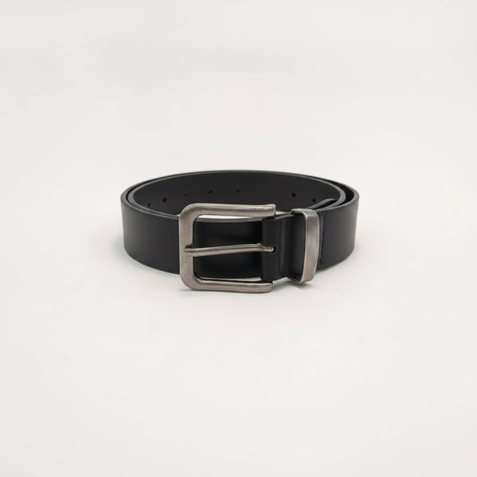 Men's metal belt with metal tip - Black