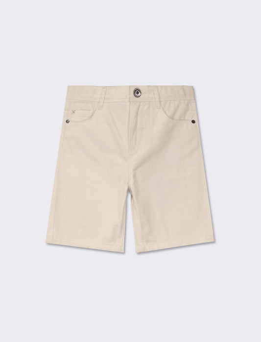 Cotton Casual Bermuda Shorts with 5 Pockets - Available in 4 Colors - Beige