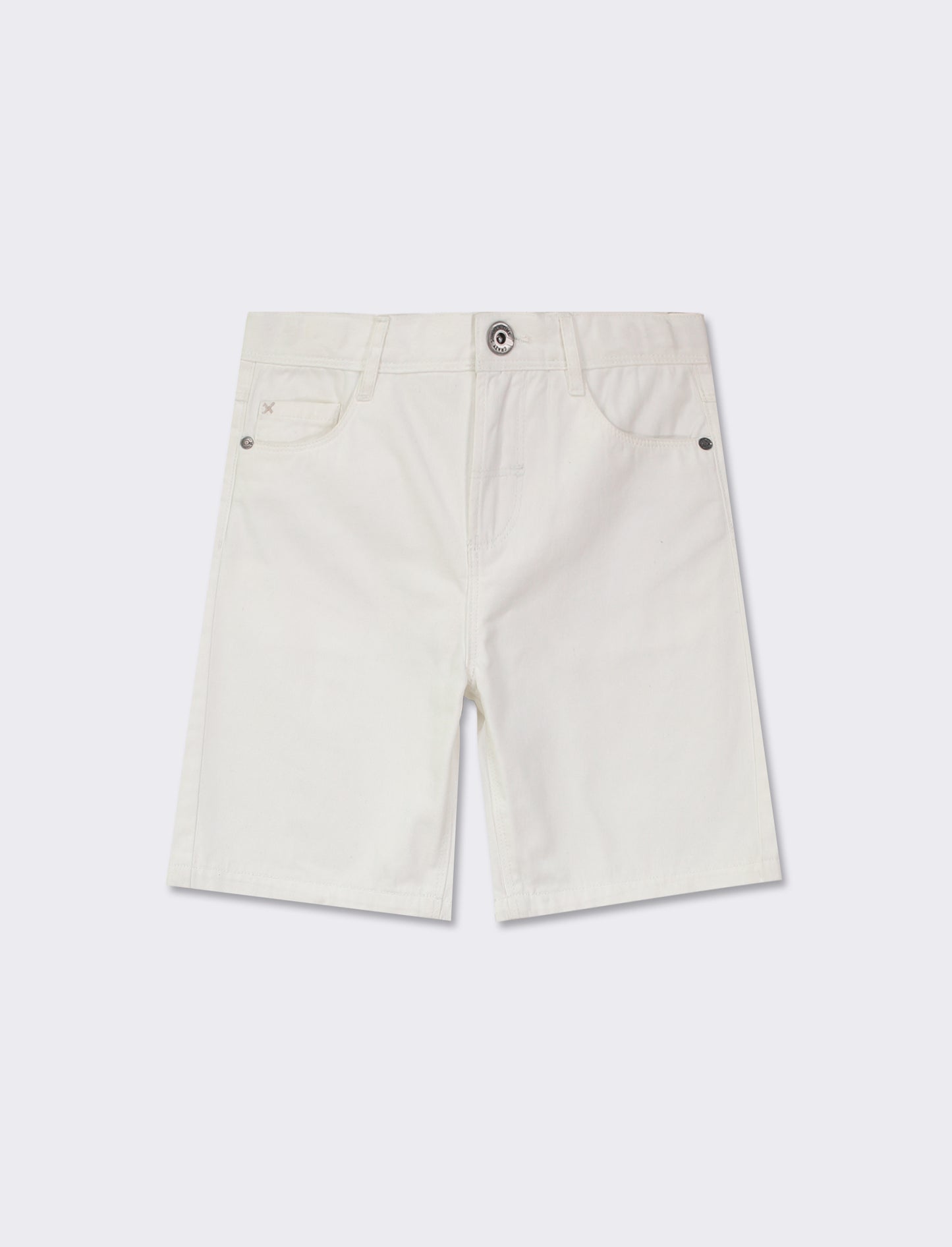 Cotton Casual Bermuda Shorts with 5 Pockets - Available in 4 Colors - White