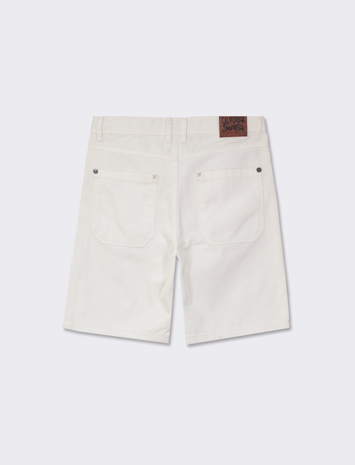 Cotton Casual Bermuda Shorts with 5 Pockets - Available in 4 Colors - White