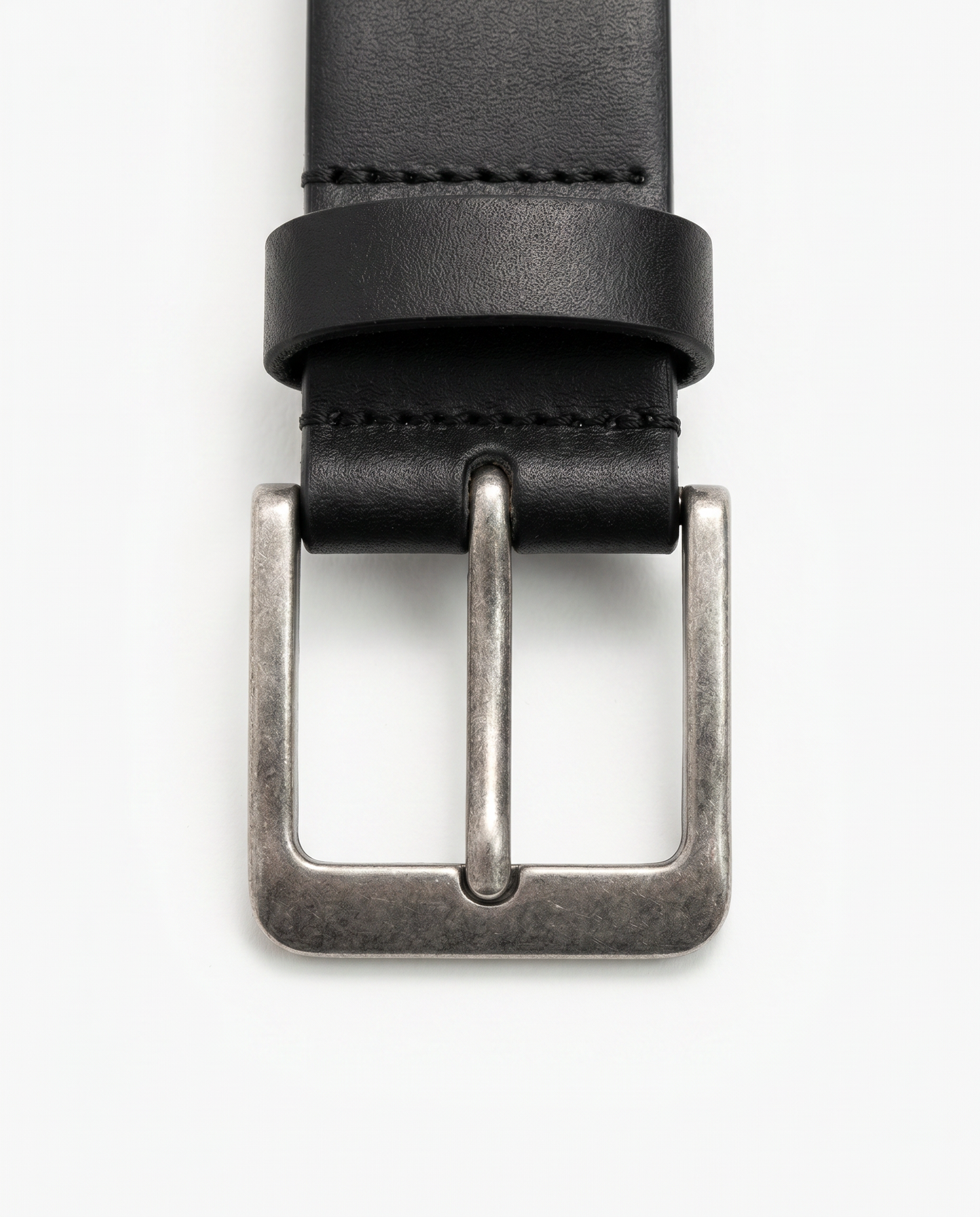 Cintura uomo fusto bombato 2 passanti 3,5cm - Nero