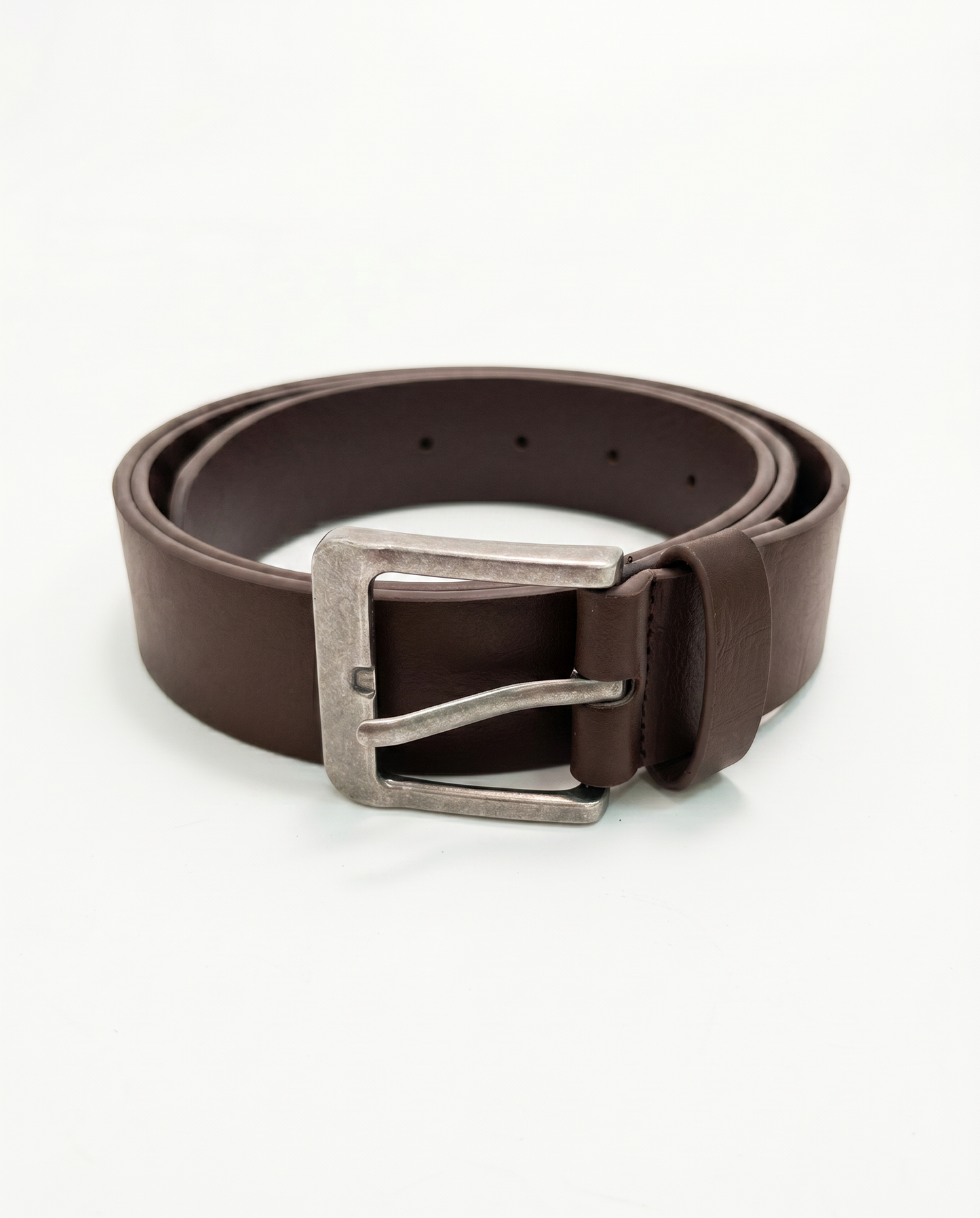Cintura uomo fusto bombato 2 passanti 3,5cm - Marrone