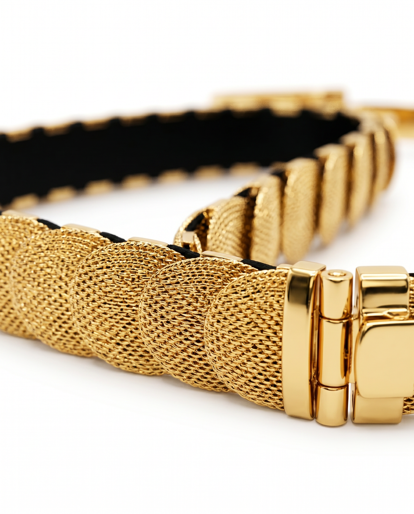Cintura in metallo con scaglie rotonde - Oro