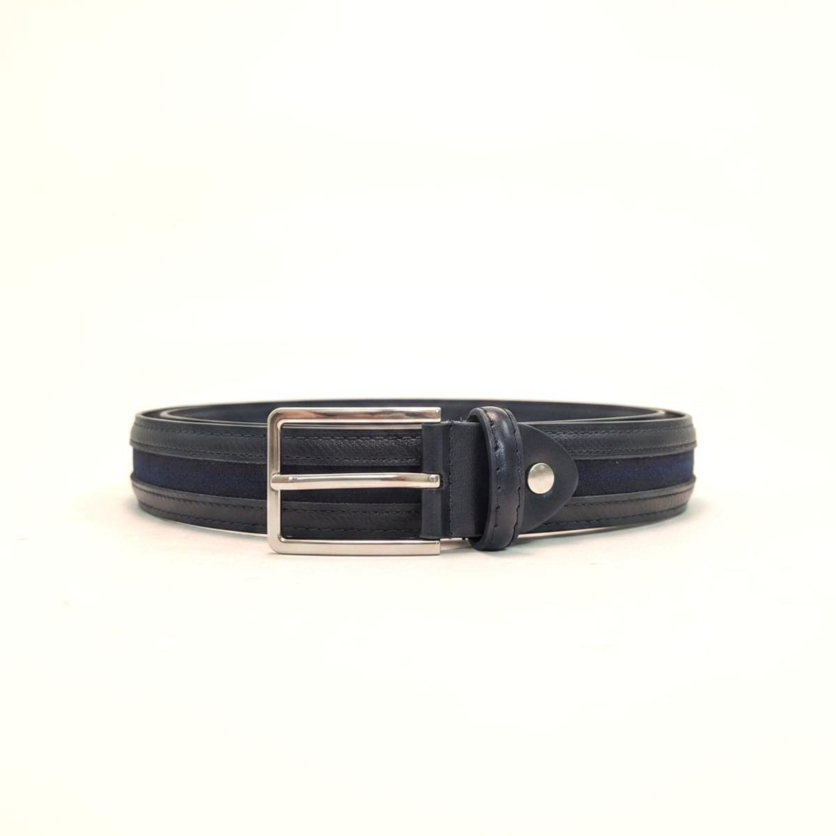 Cintura uomo in suede stampato elegante - Blu