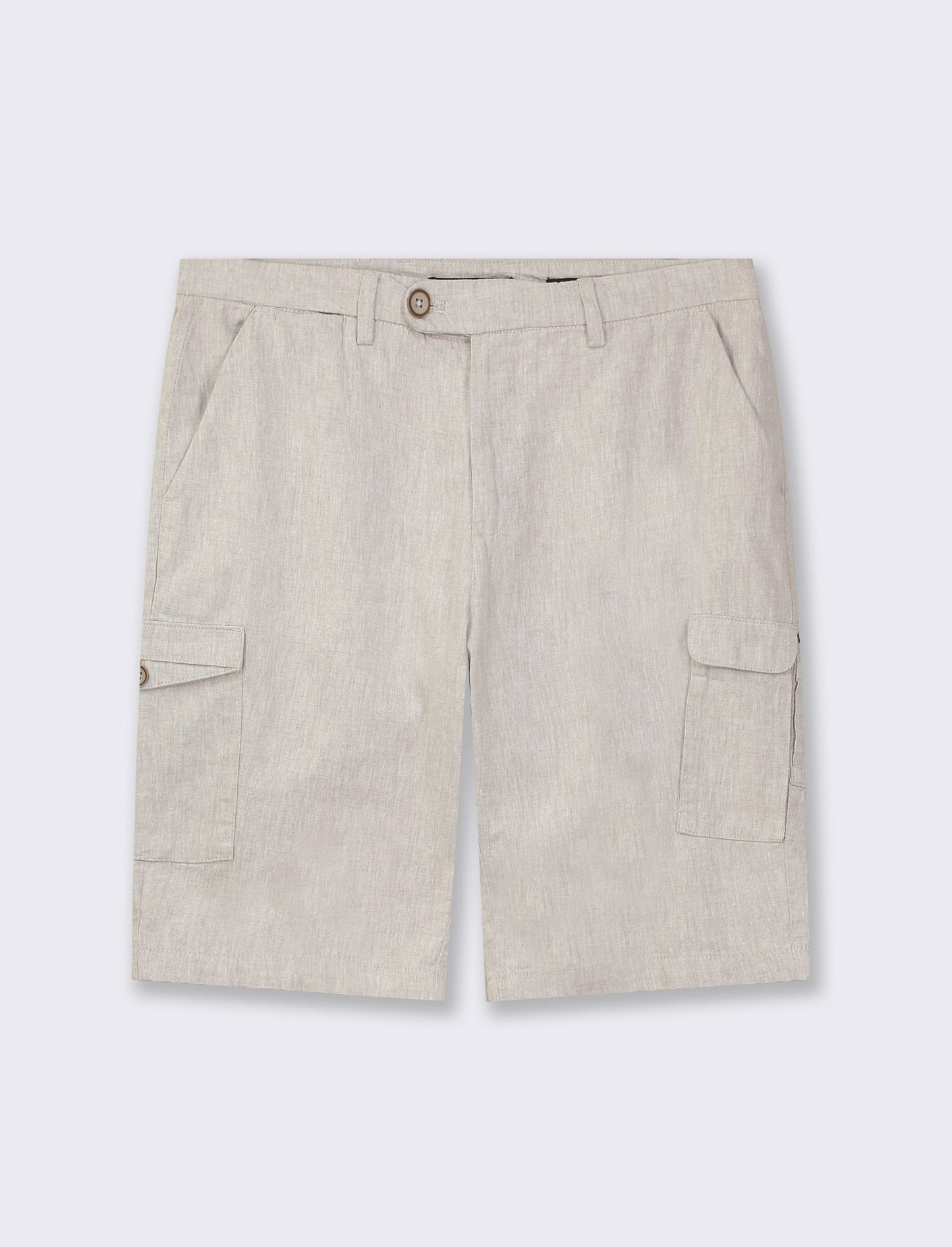 Bermuda chino cargo linen blend - Beige