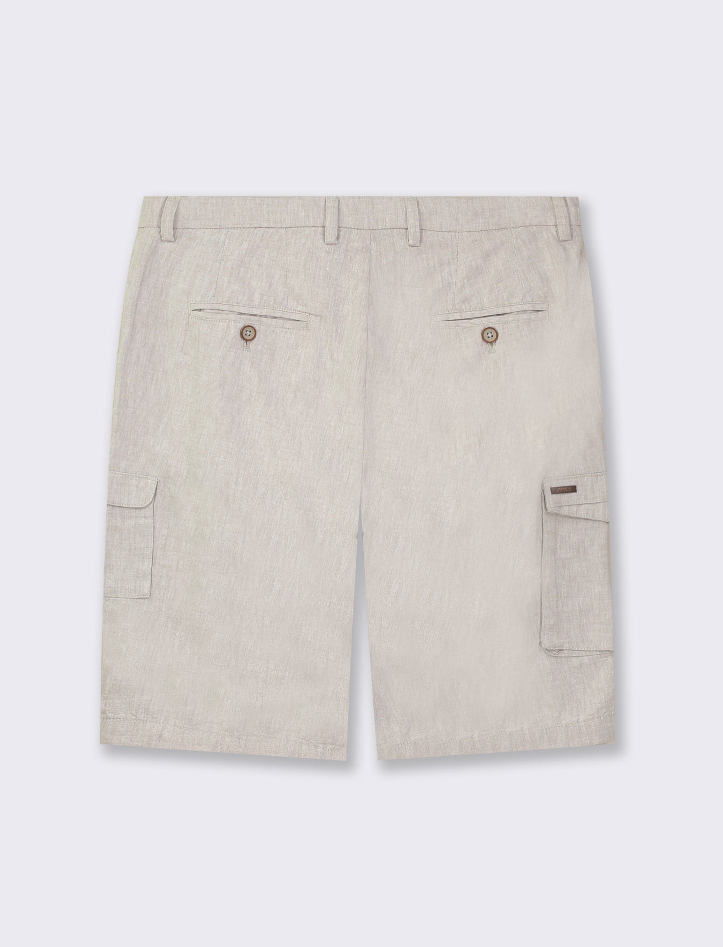 Bermuda chino cargo linen blend - Beige