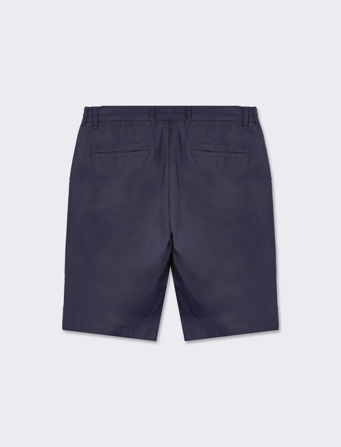 Regular Fit Chino Bermuda Shorts with Stretch Cotton Fabric - Blue