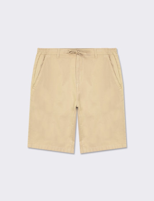 Bermuda chino cotone elasticizzato - Beige