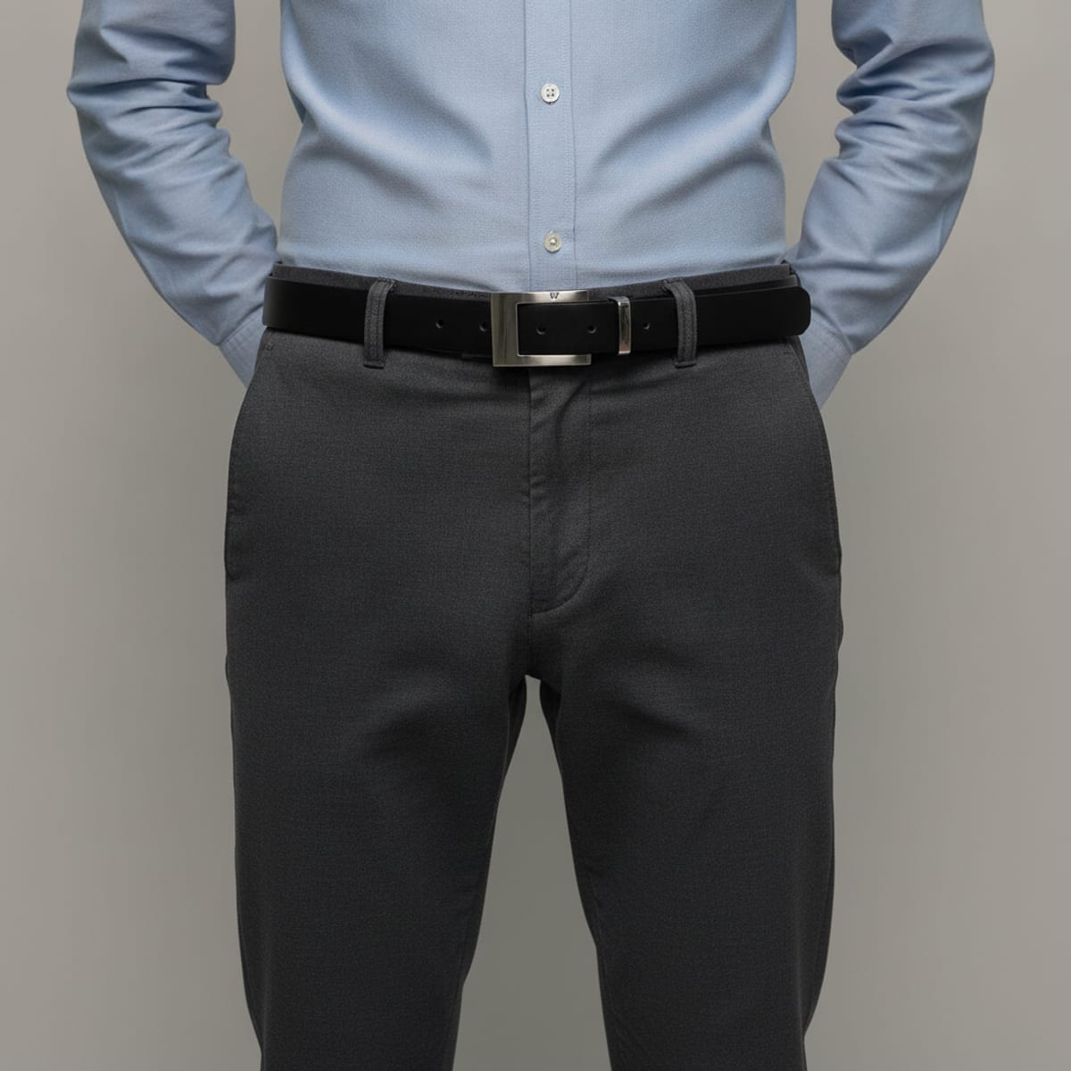 Basic belt with metal tip - Silver
