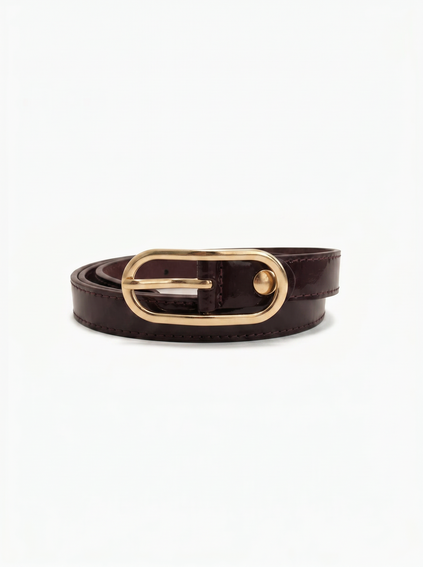 Thin patent belt h 2 cm - Red