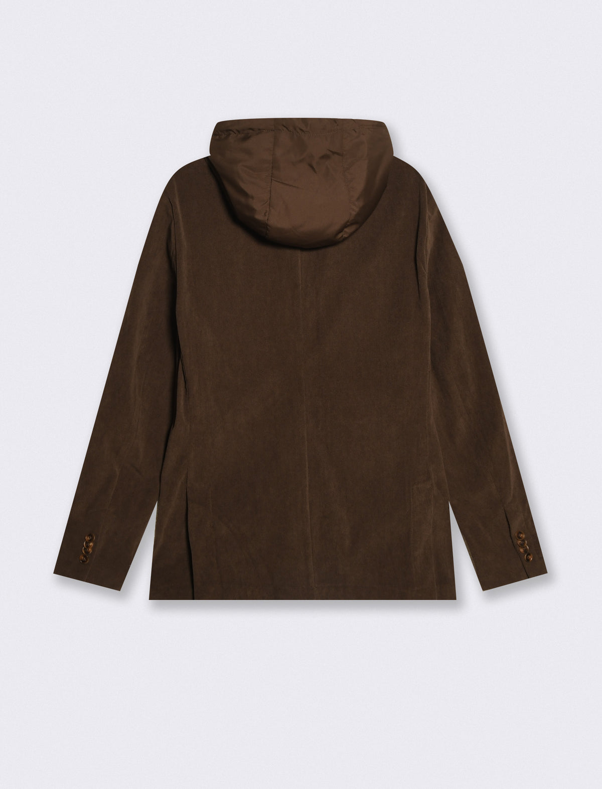 Men's Velvet Blazer with Adjustable Hood - Green
