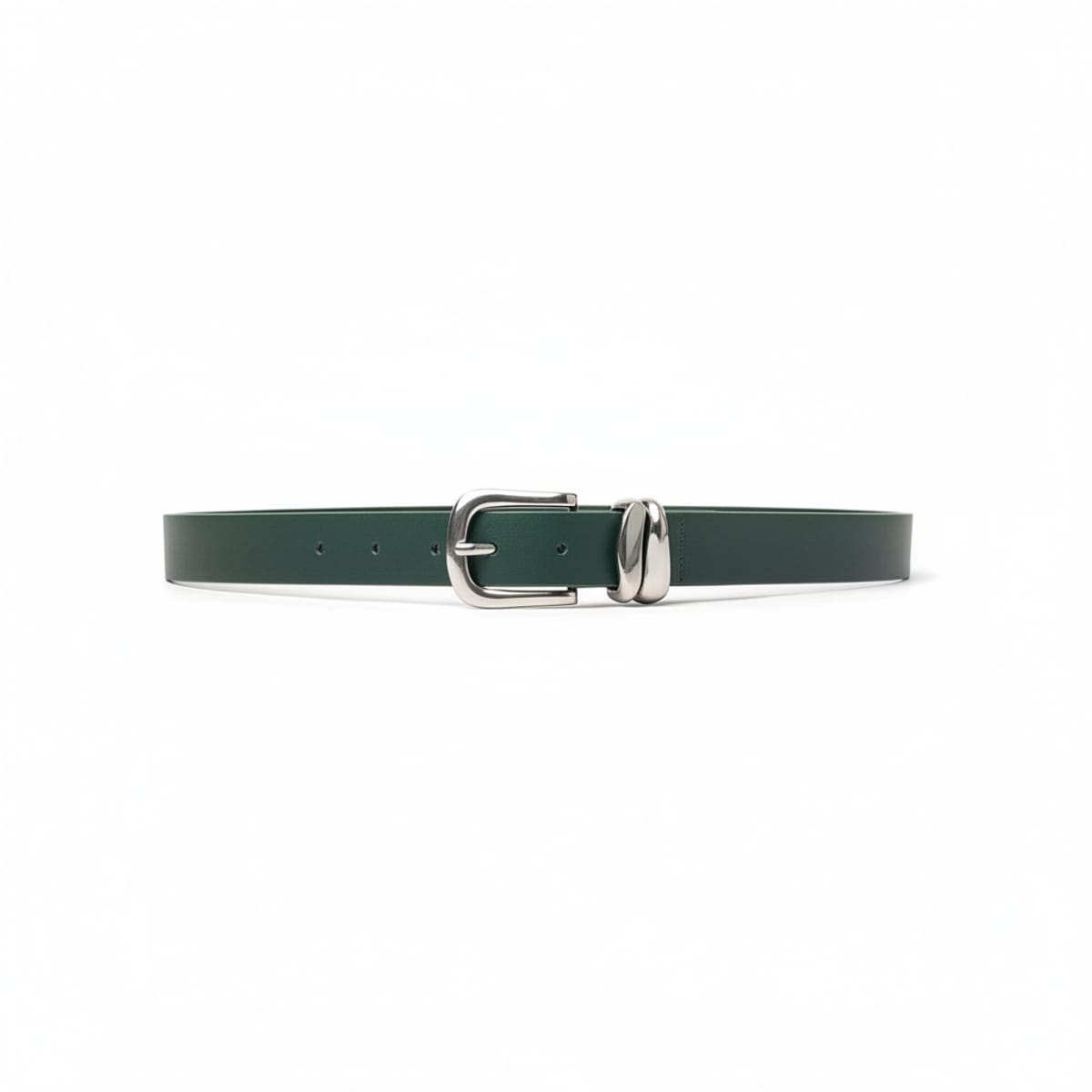 Cintura basic 2 passanti in metallo 3 cm - Argento