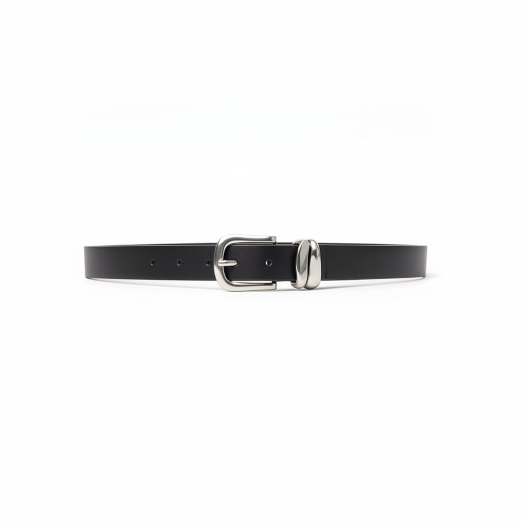 Cintura basic 2 passanti in metallo 3 cm - Oro