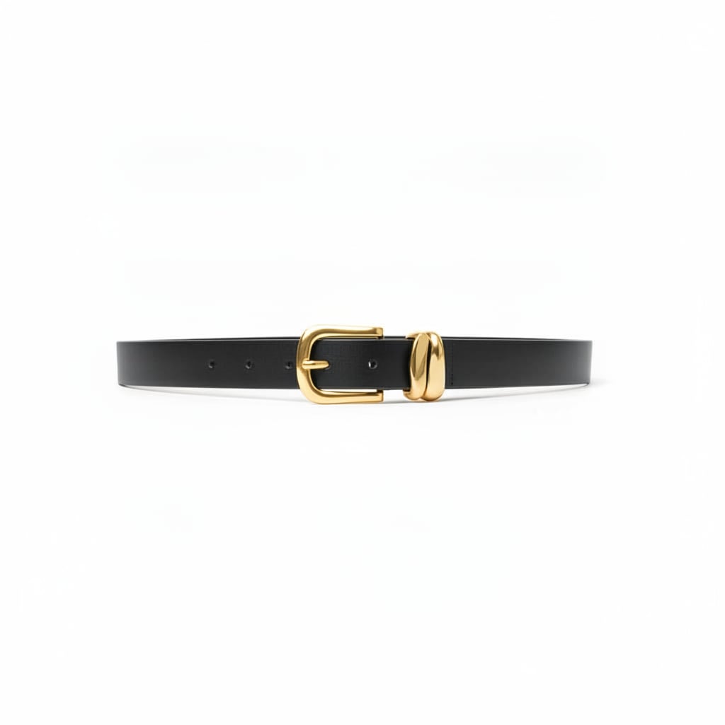 Basic belt with 2 metal loops 3 cm - Grey