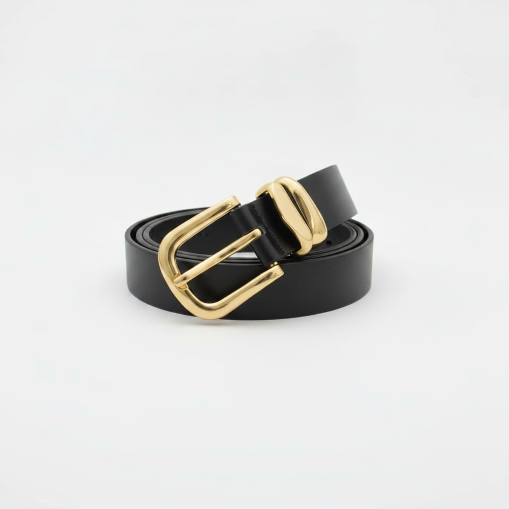 Basic belt with 2 metal loops 3 cm - Grey