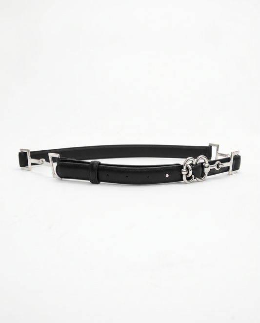 Cintura doppio ganci h 2 cm - Argento