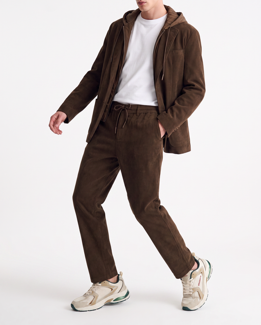 Pantaloni Jogger Velluto Easy Formal Fit Uomo - Verde kaki