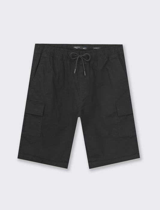 Bermuda jogger cargo fit - Nero