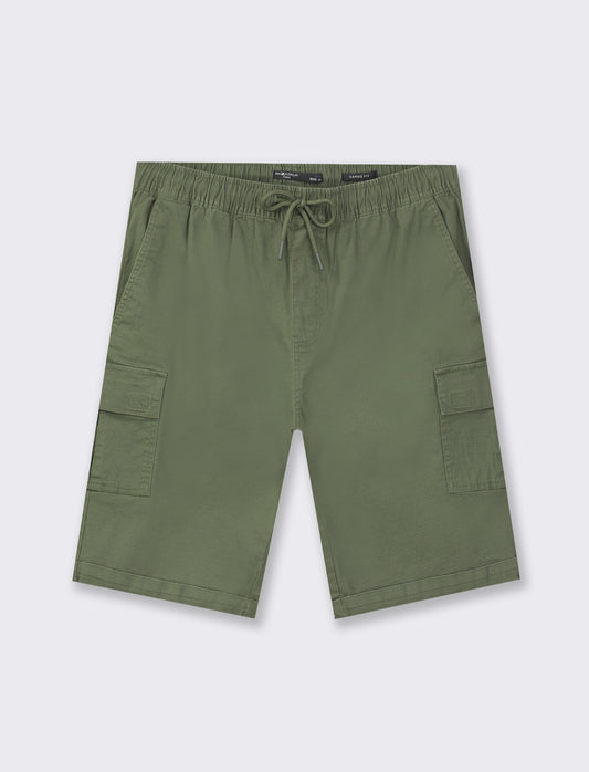 Bermuda jogger cargo fit - Verde kaki