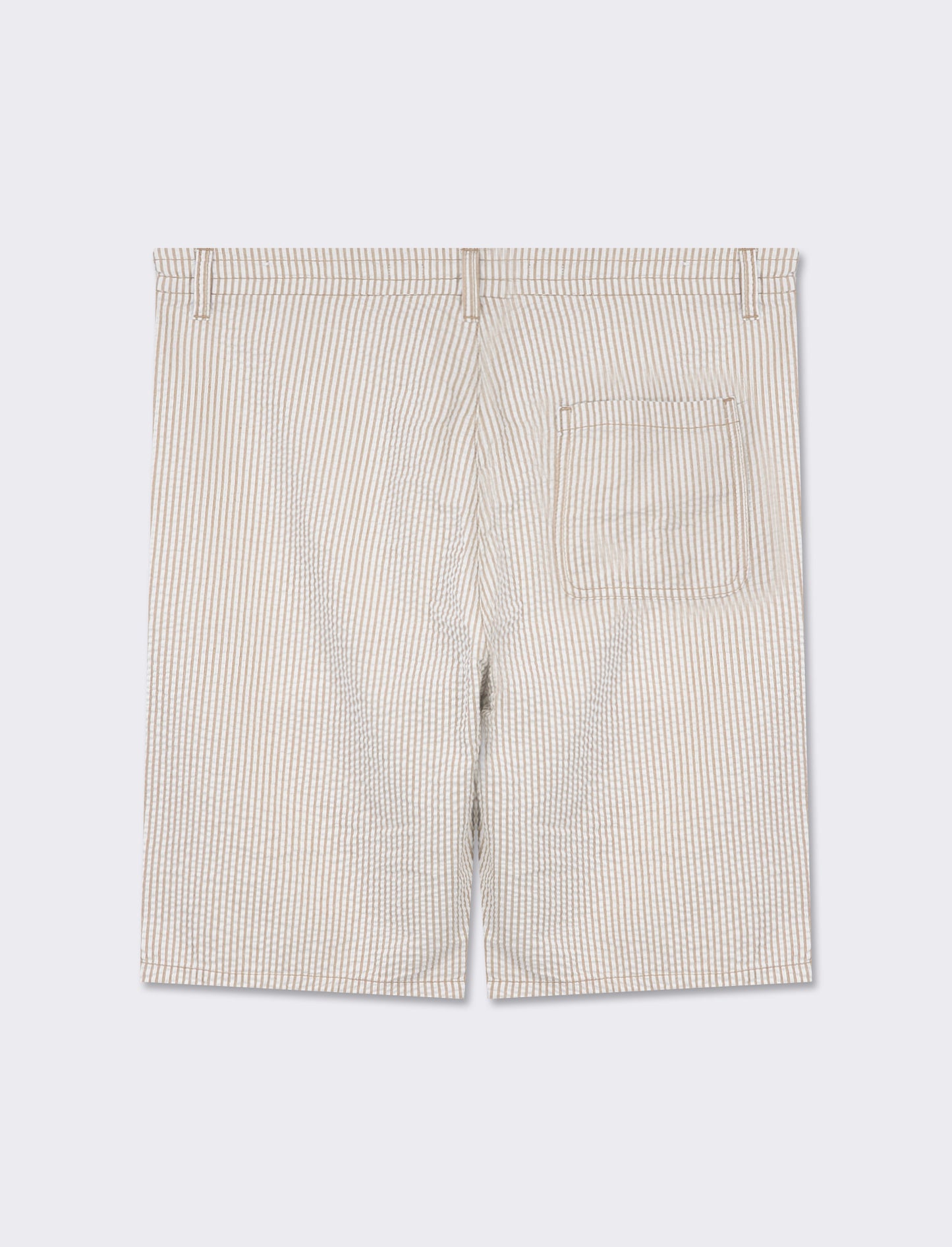 Bermuda chino seer sucker a righe - Beige