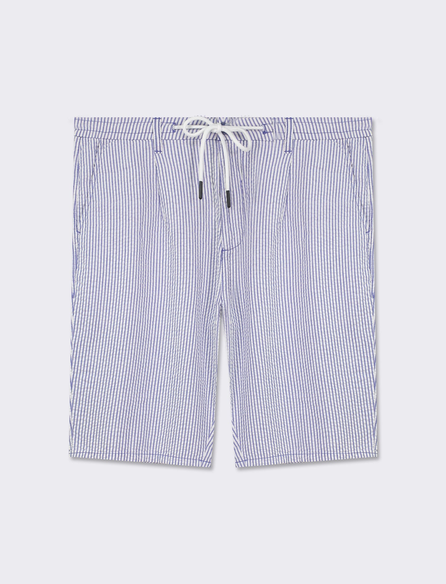 Bermuda chino seer sucker a righe - Bluette