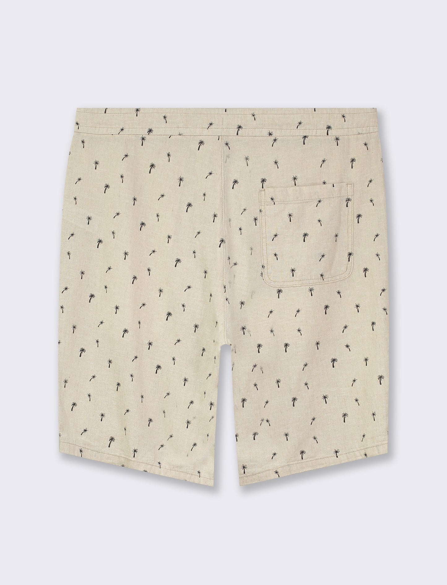 Bermuda chino linen blnd con stampa - Beige