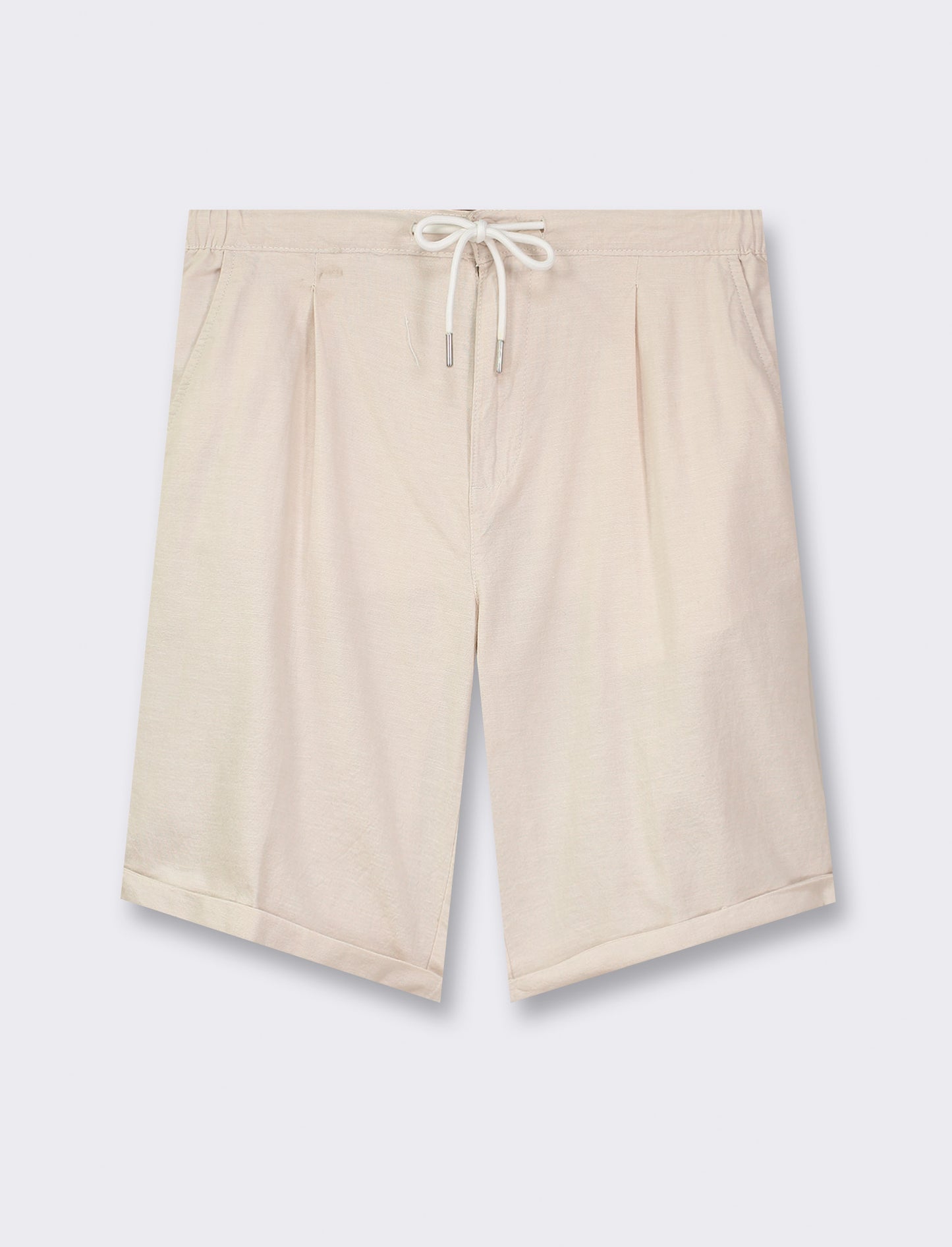 Bermuda chino jogger linen blend - Beige