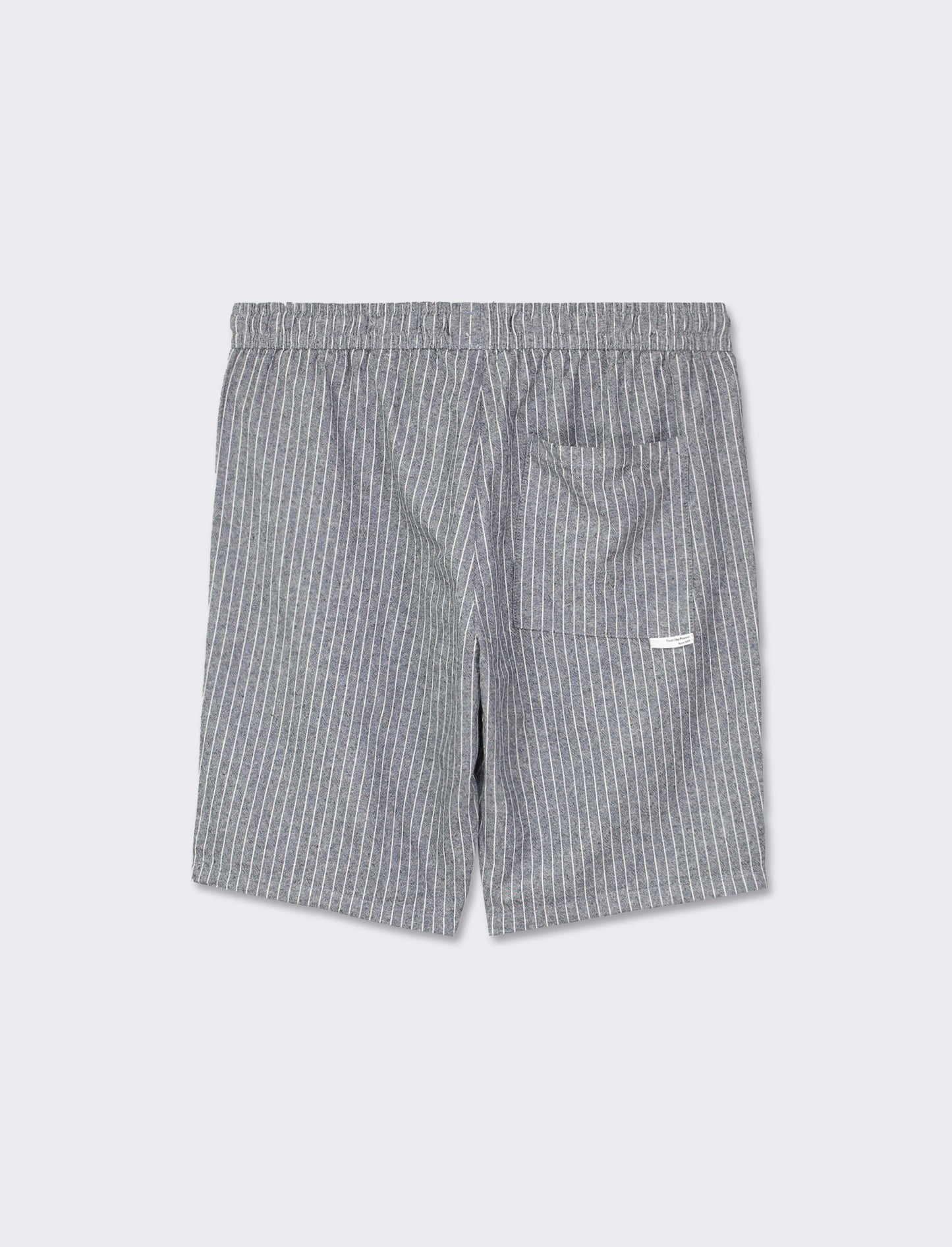 Bermuda jogger linen blend a righe - Blu