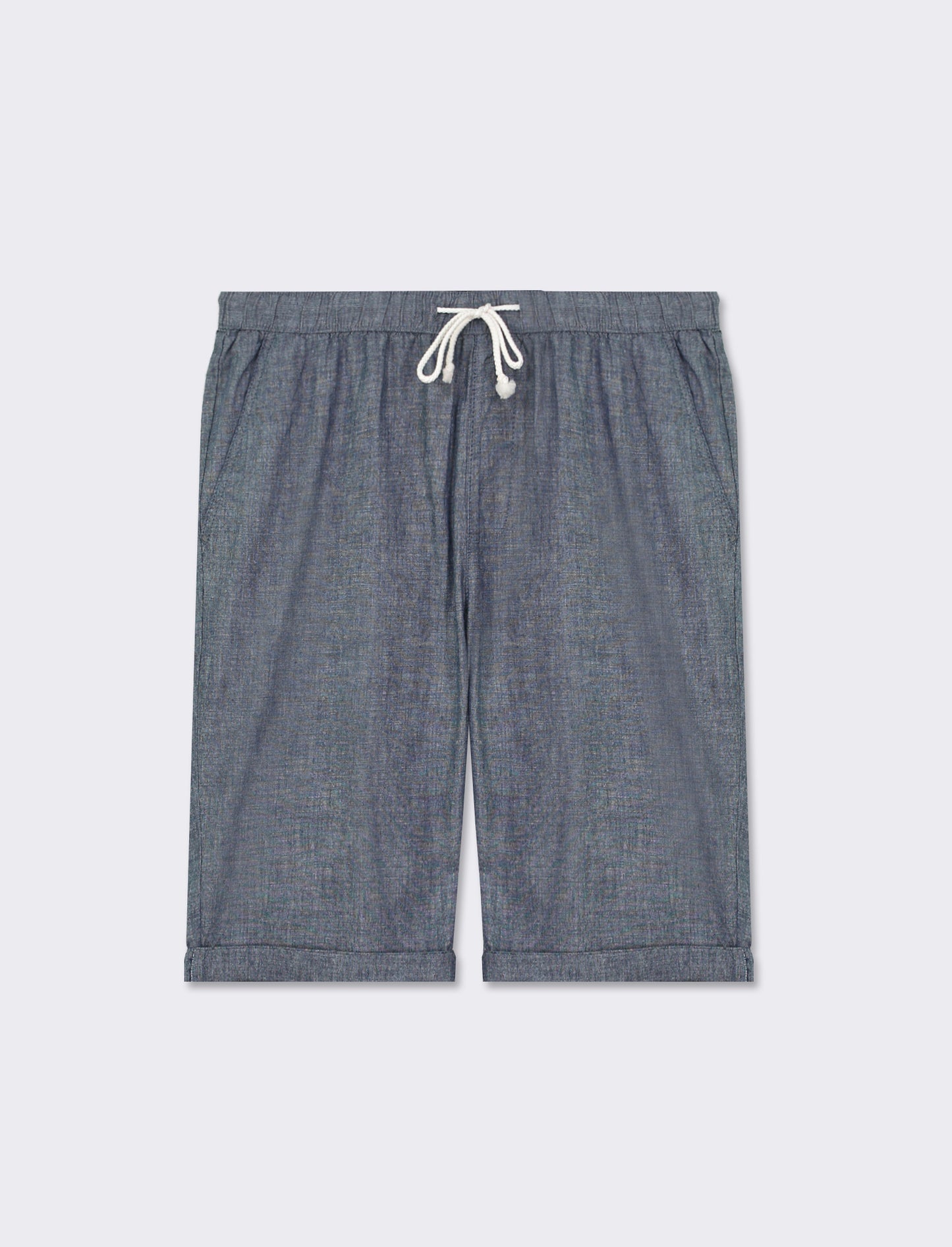 Bermuda jogger in cotone effetto denim - Denim