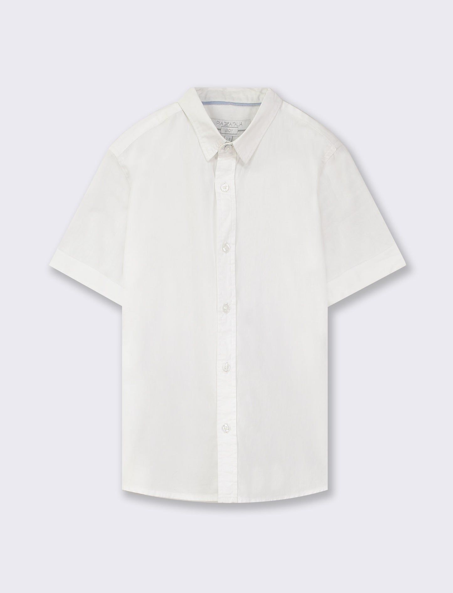 Camicia mezza manica in cotone - Bianco