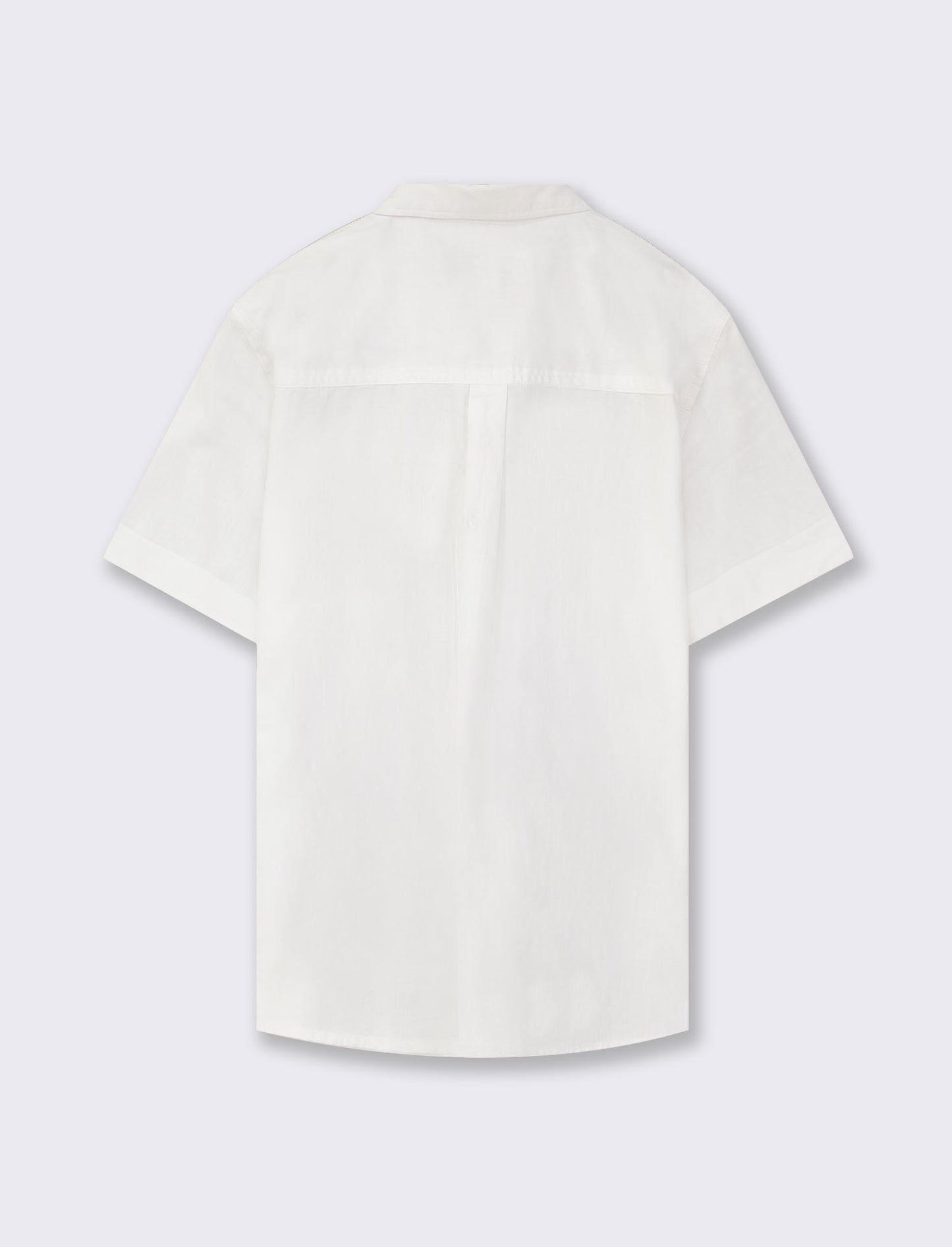 Cotton Half Sleeve Solid Color Shirt - Multiple Colors Available - White