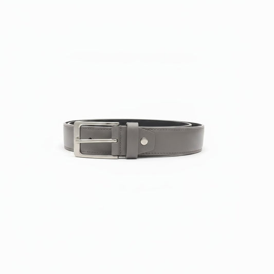 Elegant and versatile basic men's belt - Grey
