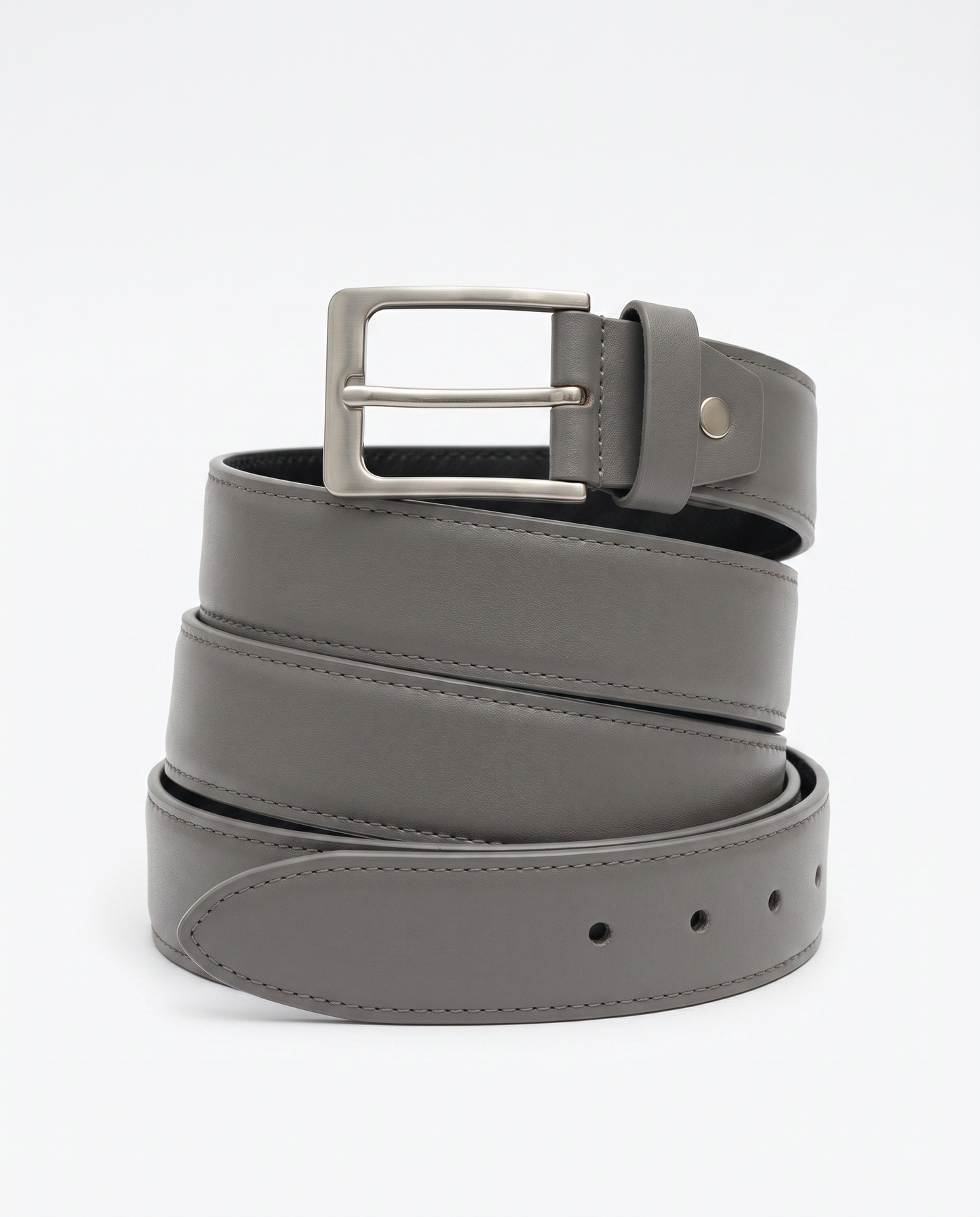 Elegant and versatile basic men's belt - Grey