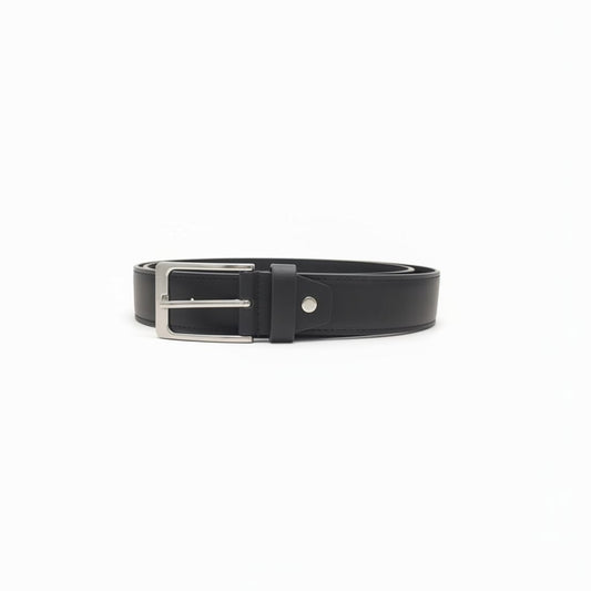 Elegant and versatile basic men's belt - Black
