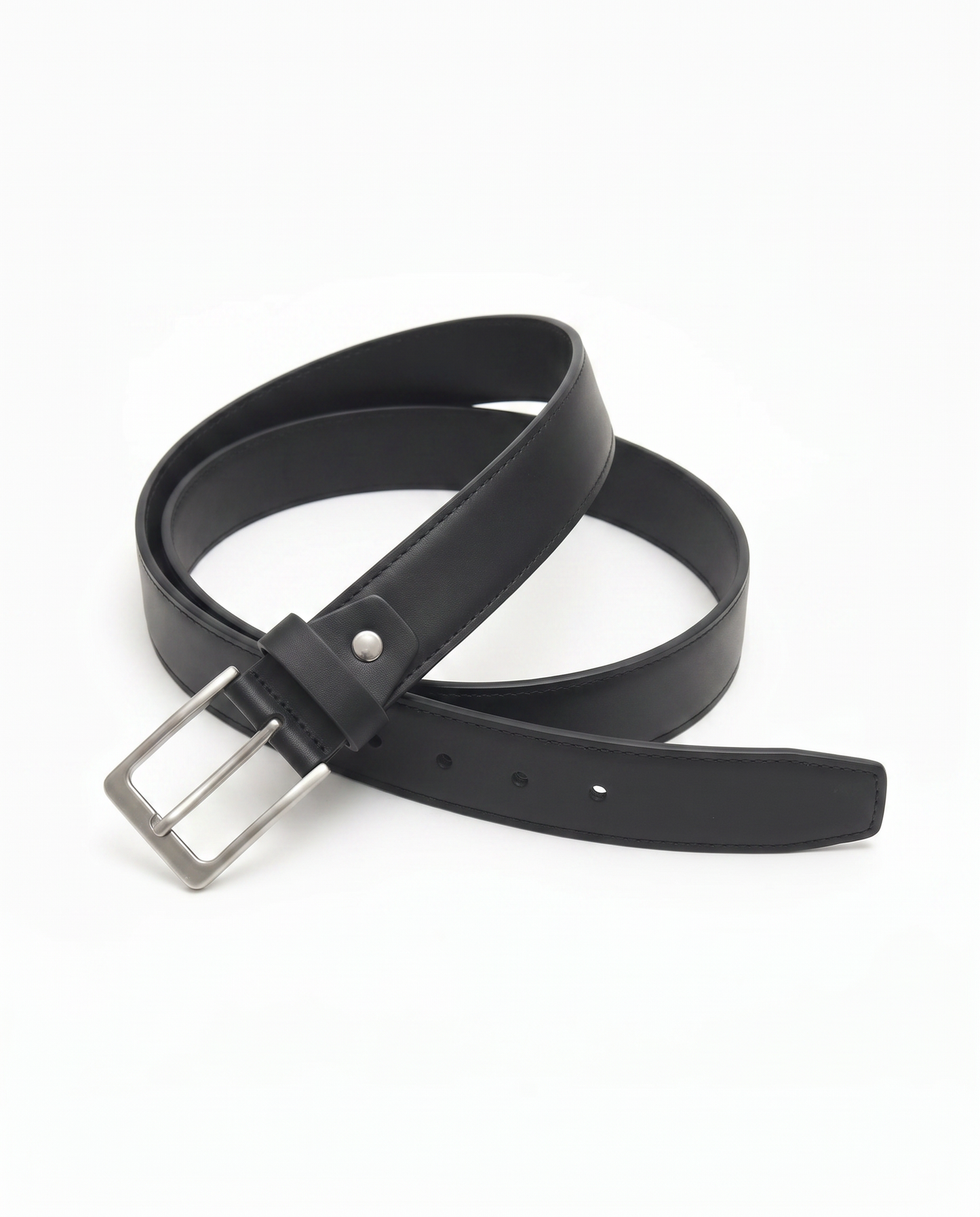 Elegant and versatile basic men's belt - Black