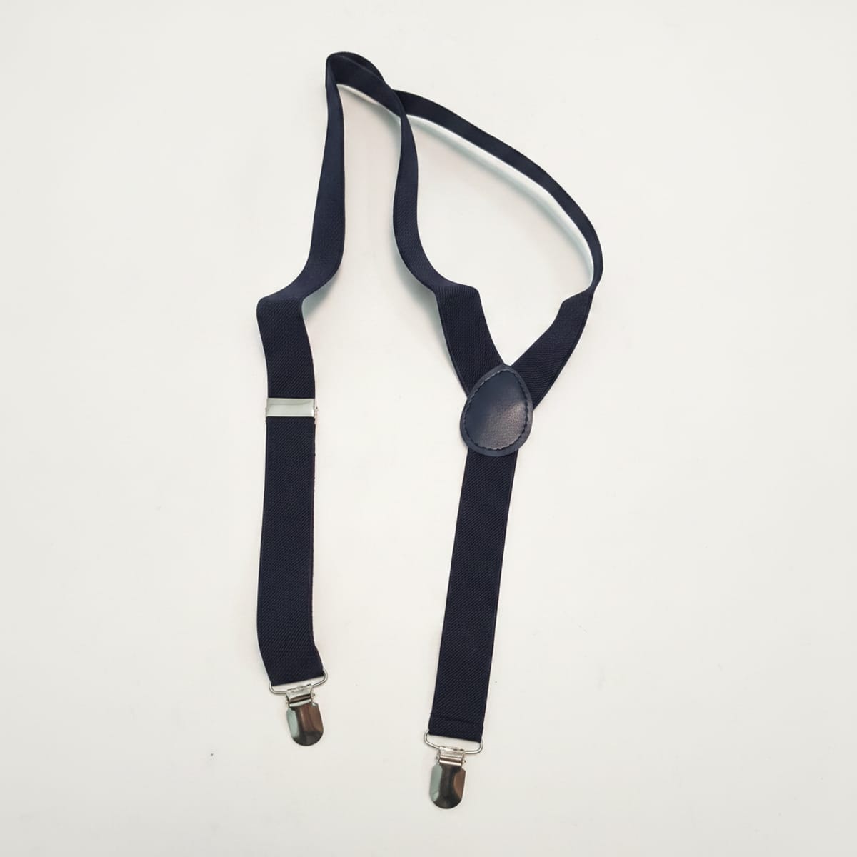 Elegant solid color men's suspenders - Blue