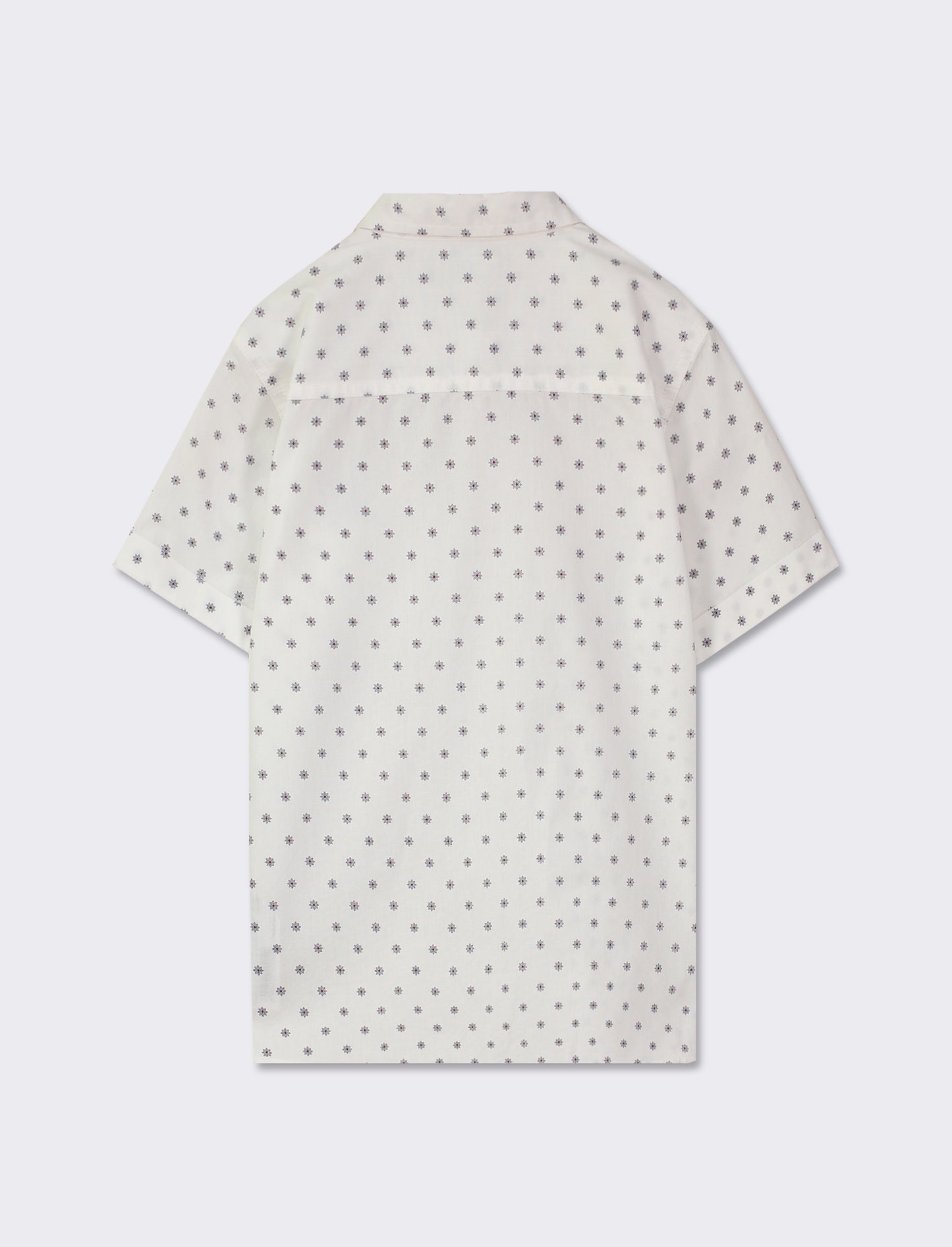 Camicia stampata mezza manica - Bianco